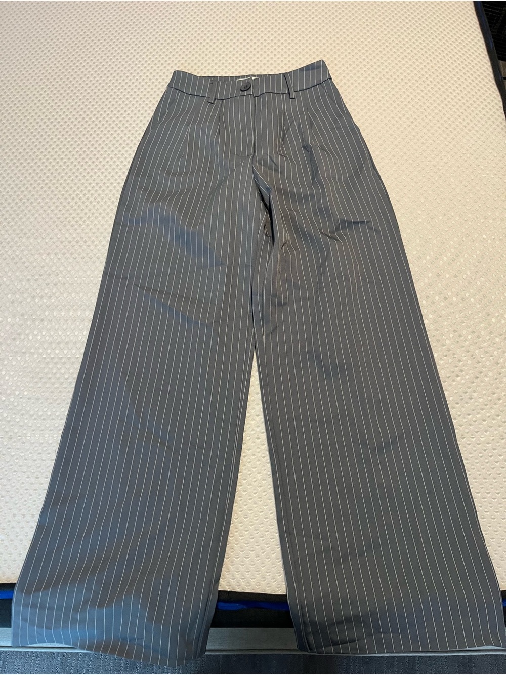 Princess Polly Archer Pant - Grey Pinstripe size 2